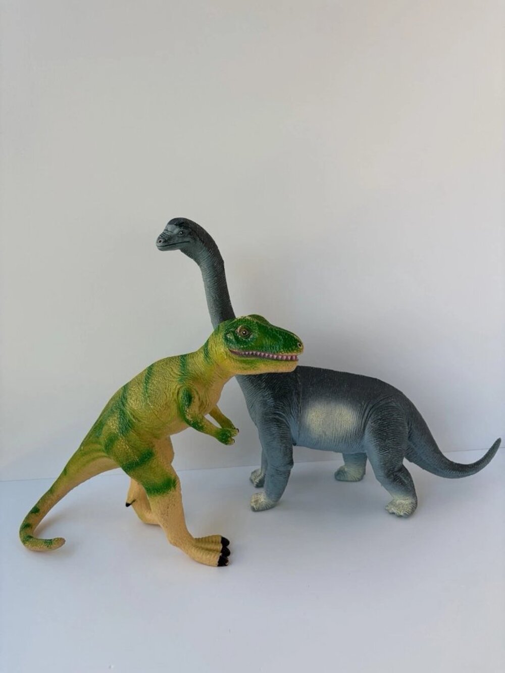 Large Plastic Dinosaurs - Dormei Brachiosaurus & Learning Resources T Rex